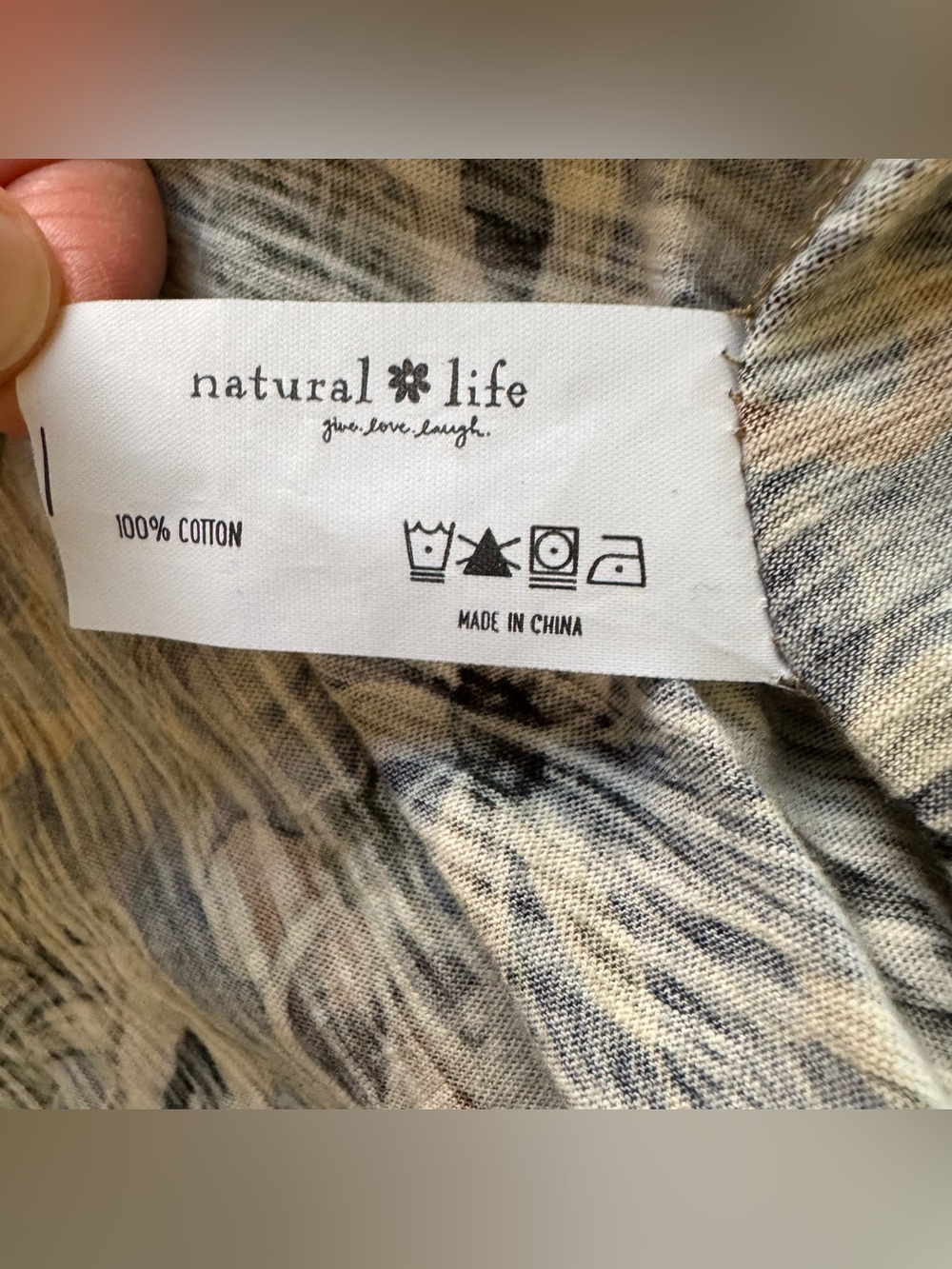 NATURAL LIFE Christa Knit Cotton Floral Maxi Dress Earthy Cottage Boho Prairie M - Picture 10 of 10